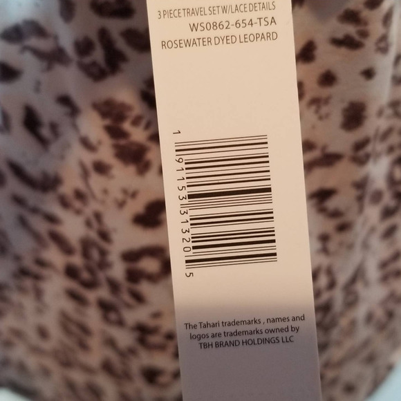 NWT Tahari Robe Pajama Set Large Pink Chemise Sleepwear 3 piece Travel Set - Picture 6 of 12